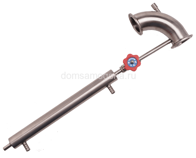 Узел отбора 2" 90 градусов с доохладителем и игольчатым краном